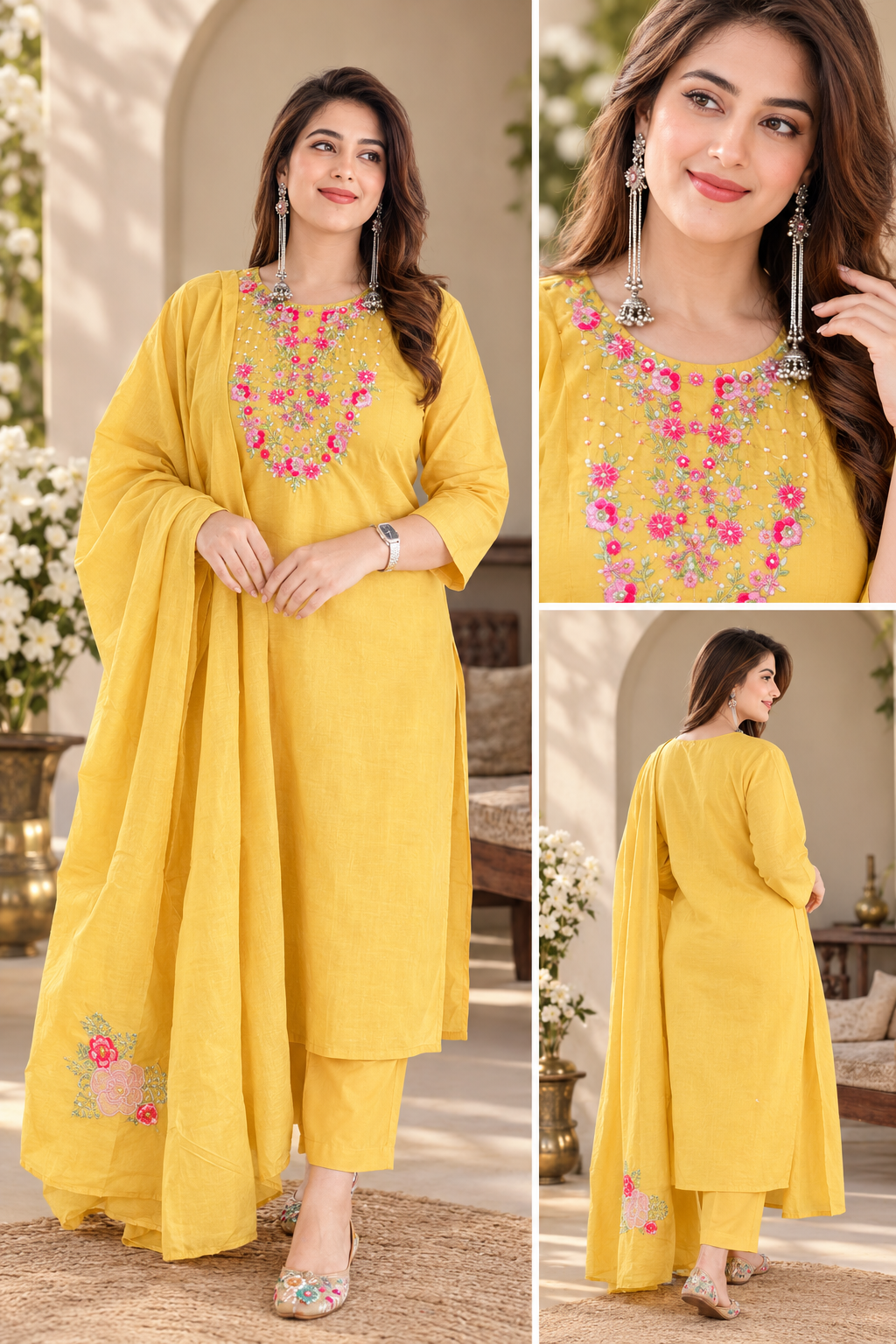 Hand Work cotton Embroidered Suit Pure Cotton
