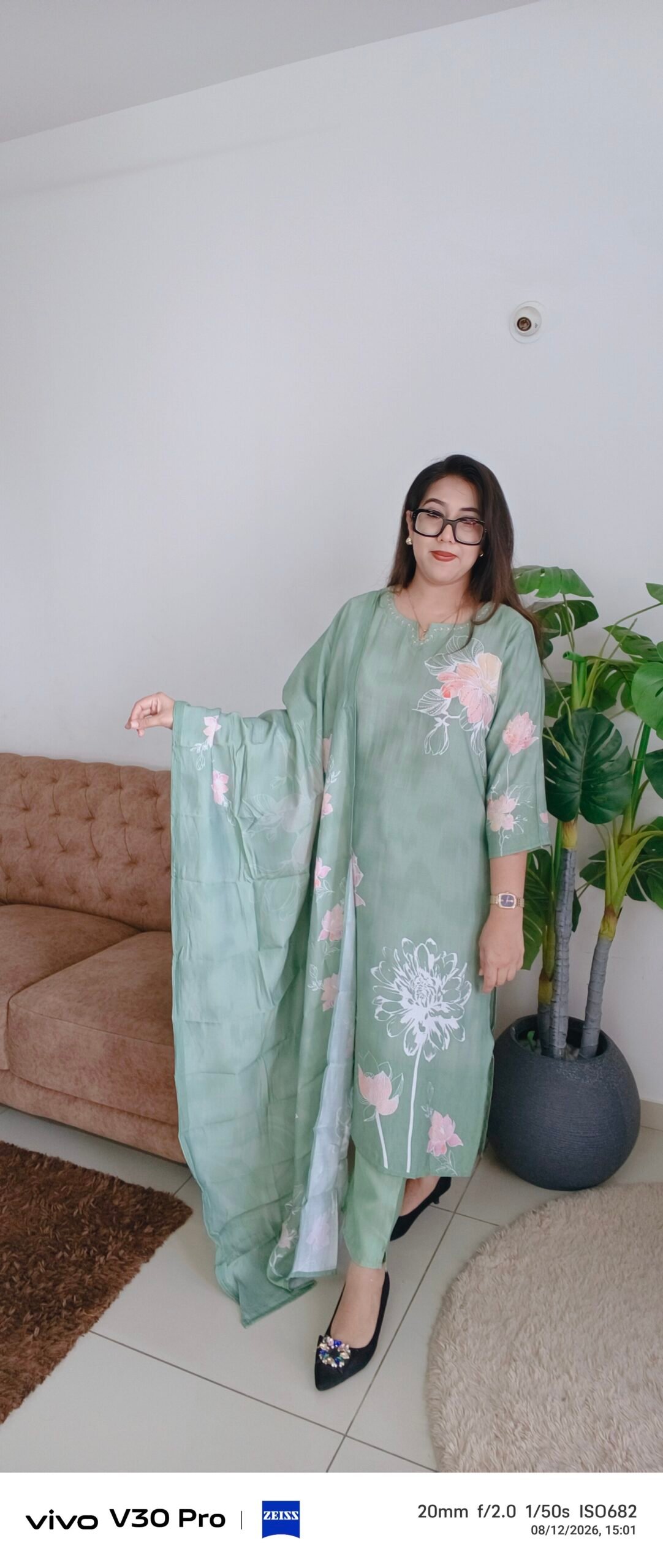 Vatican Silk Digital Printed Stylish Kurta Set